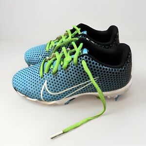 Nike Hyperdiamond 4 Keystone GG Girls Sz Y 13C Softball Cleats Baltic Blue Green